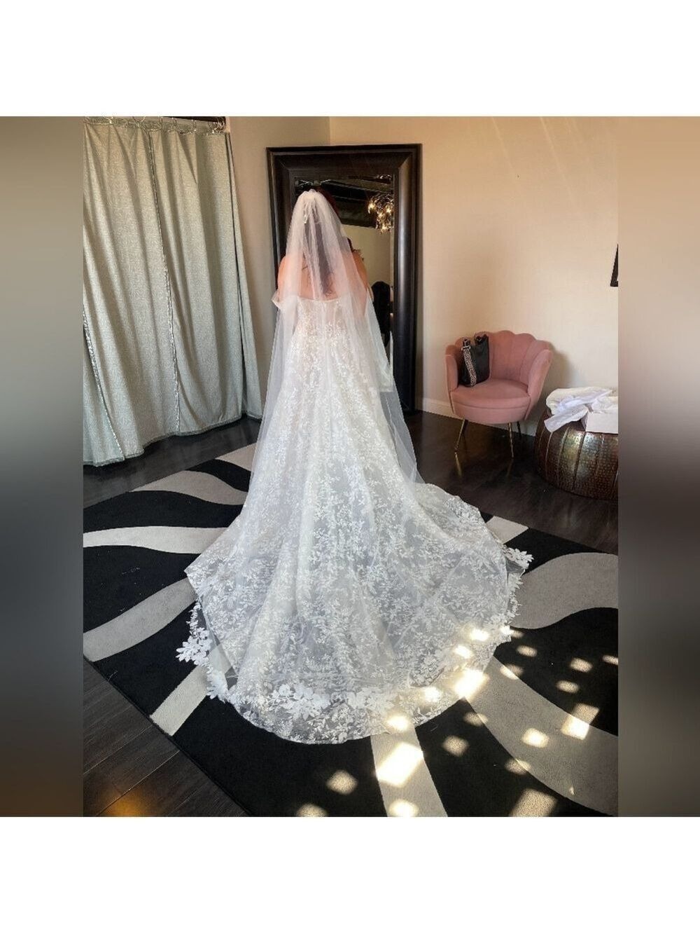 Untamed Petals Alexandria Veil Cathedral Ivory